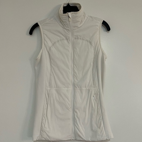 Lululemon Run For Cold Vest White Water Repellent Lightweight Primaloft Size 6 - Picture 2 of 12